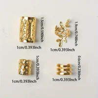 40pcs African Hair Braids mix Hair Braider Metal Hair Rings Beads Cuffs Tubes Charms Hollow Out Dread Decoration Accessories - Image 5