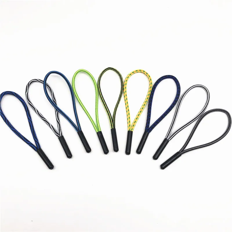 4 Pcs 17 Colors Rope Zipper Pull Cord Elastic Drawstring Detachable Bag Suitcase Backpack Accessories DIY Zipper Puller Head End