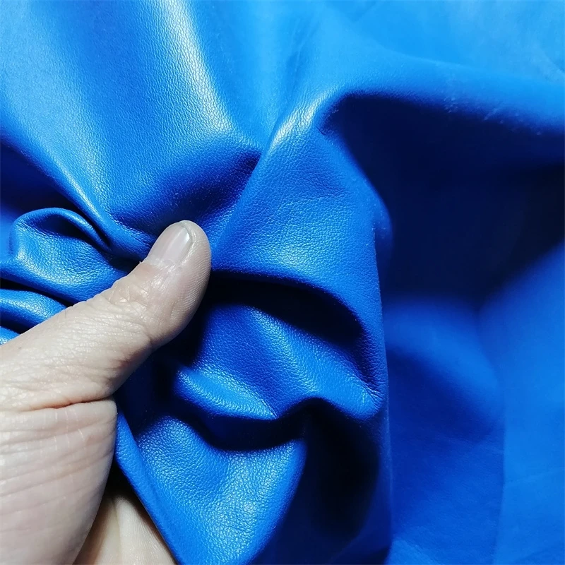 0.5/0.8mm 베이지. 갈색. 와인 레드. 블루 양가죽. 첫 번째 레이어 가죽. 실제 가죽 Fabric.DIY 손으로 만든 옷 수리용.