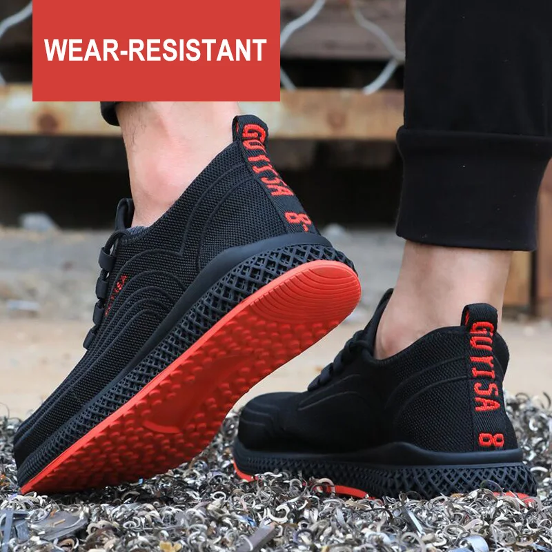 Men's Safety Shoes With Metal Toe Breathable Sneakers Work Boots safety shoes men shoes