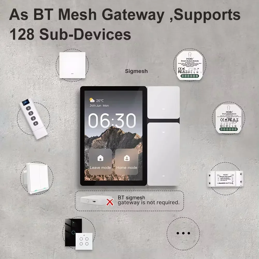 Tuya لوحة تحكم منزلية ذكية تعمل باللمس لوحة تحكم ذ...