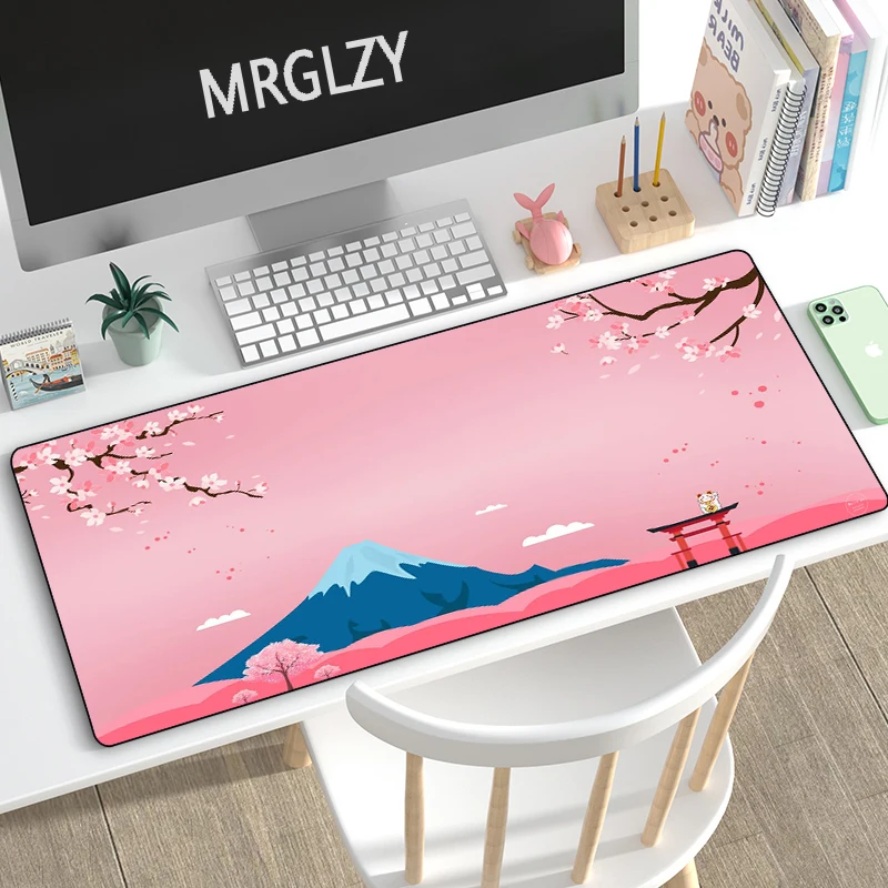 Japanesestyle Xxl Gaming Mouse Pad Pink Cherry Blossoms Large Carpets