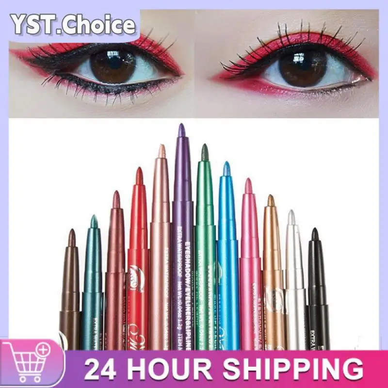 

set Makeup Shimmer Eyeliner Pencil WaterProof Quick Long-Lasting Liquid Eye liner Eye shadow Pen Cosmetic Kits TSLM1