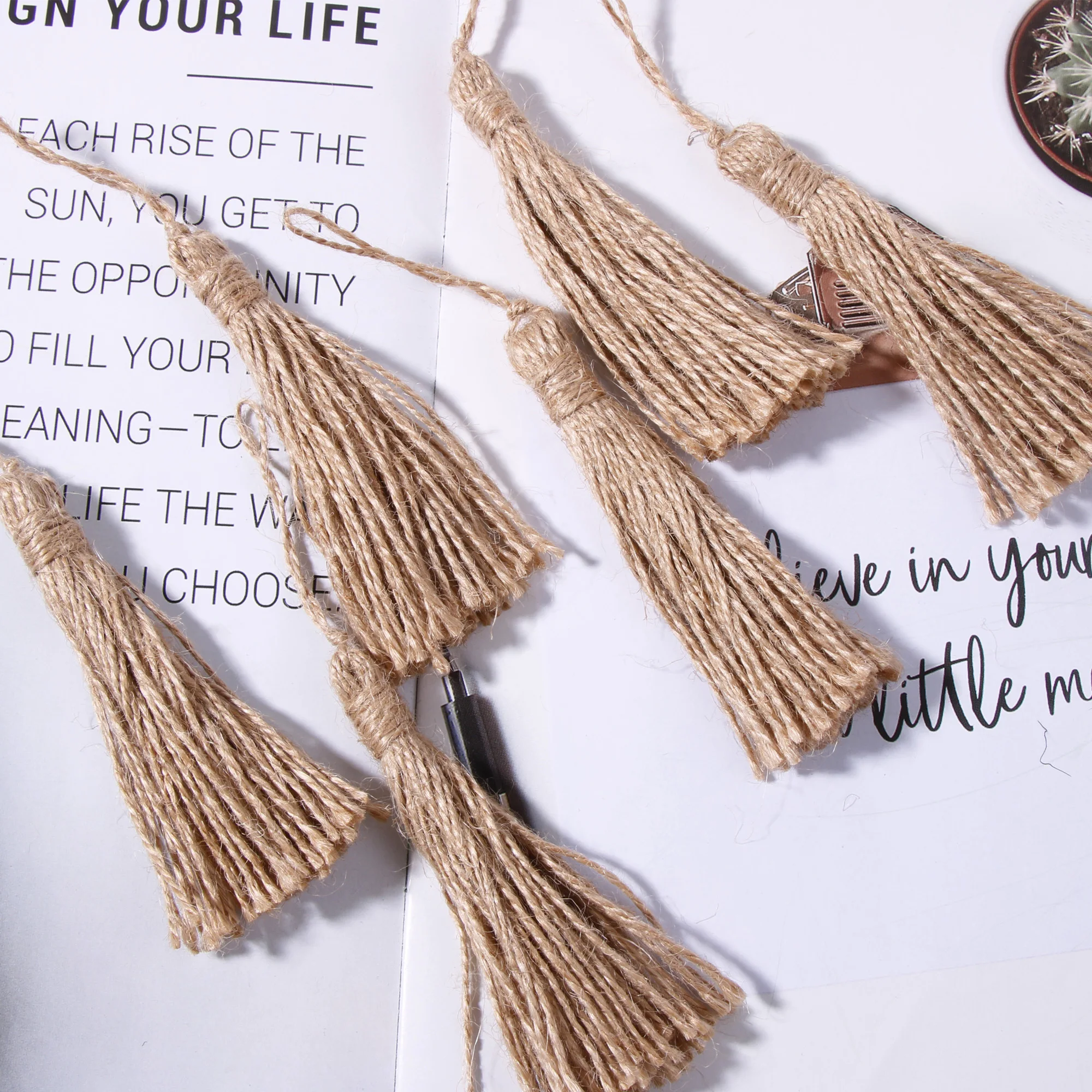 50 개 황마 술 대 한 공예 Natural 로프 대마 술 커튼 DIY 홈 자 장식