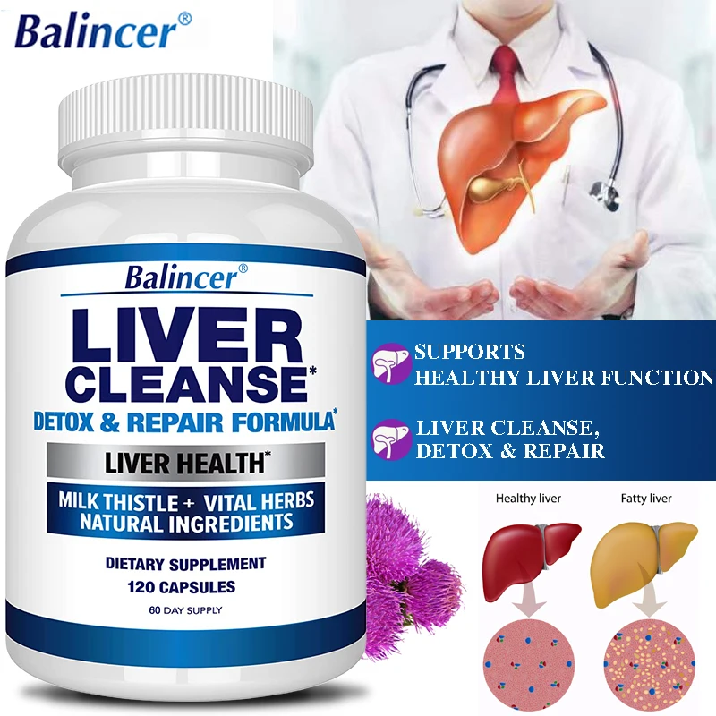 Organic Milk Thistle Extract Capsules Liver Health Detox Repair Support Liver Function Non-GMO Vegetarian