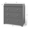 2-Piece Camden Nursery Set Convertible Crib & 3-Drawer Dresser Cool Gray Grows with Baby Sturdy Pine Wood Neutral Finishes Safe 6