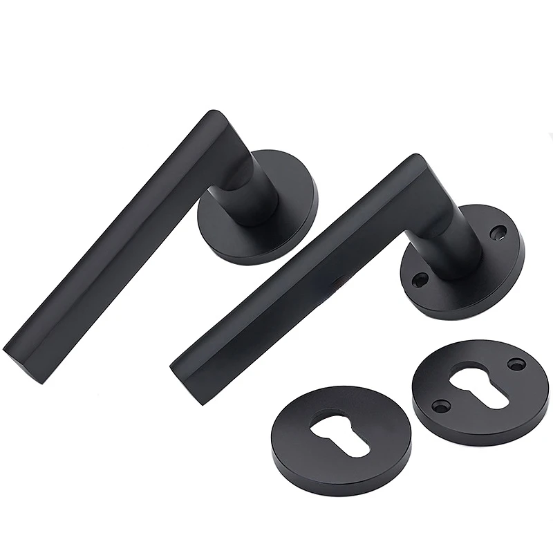 

Black Space Aluminum Doorknob Indoor Bedroom Door Lock Silent Door Lock Door with Key Door Lock hardware door