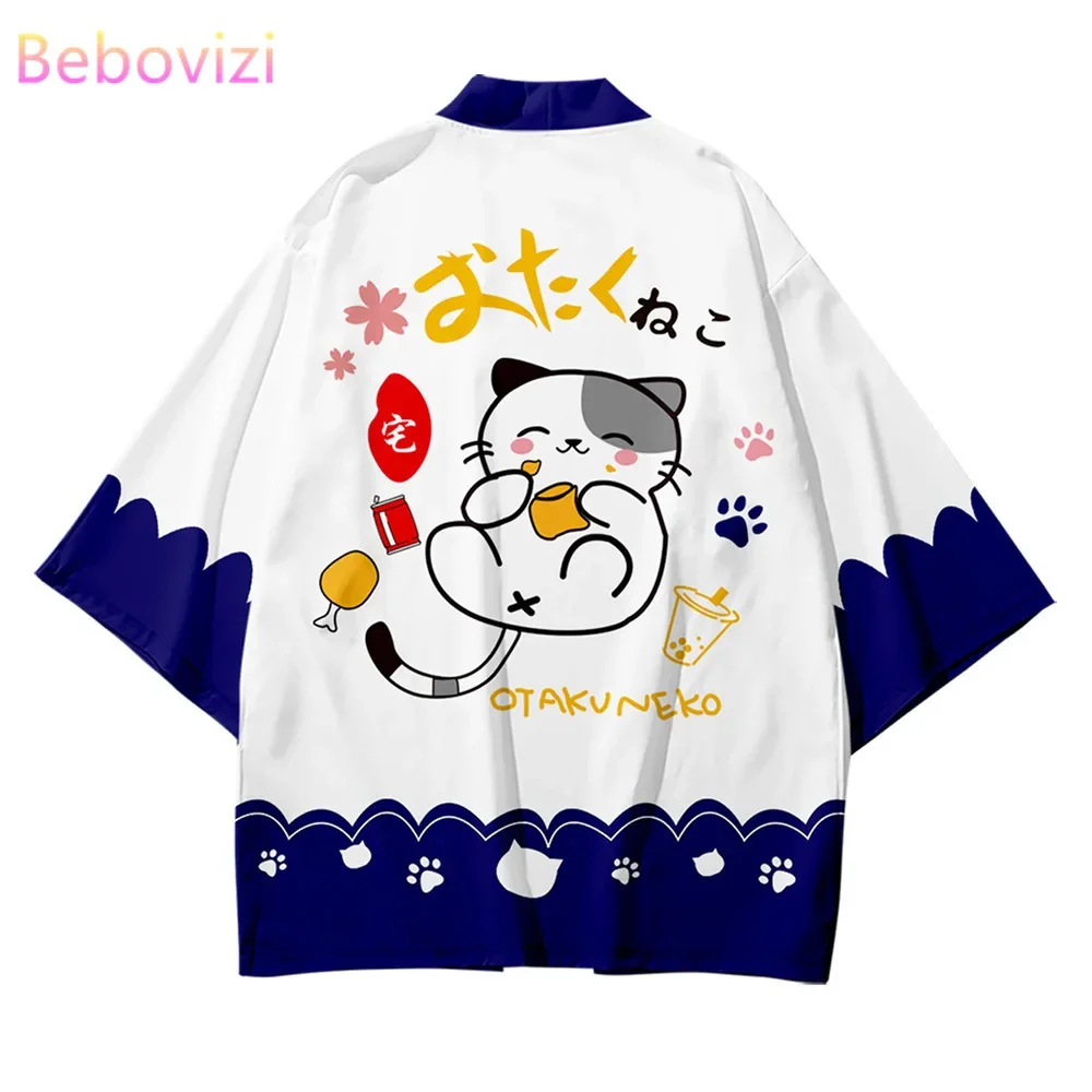 Japanese Kimono Cardigan Plus Size XXS-6XL Summer Loose Cartoon Kawaii Streetwear For Women Men