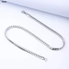 Collier latéral complet de 6mm, couleur or et argent 18K, chaîne de 8/18/20/24 pouces pour femmes et hommes, bijoux de fiançailles et de mariage à la mode