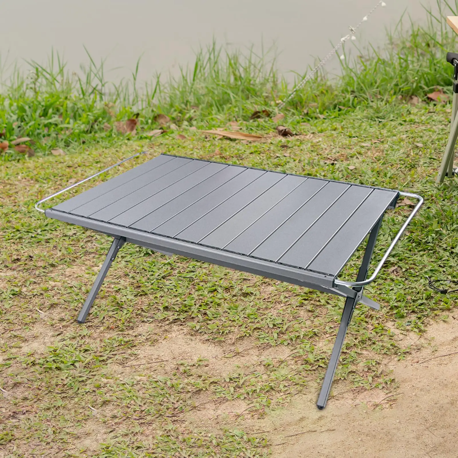 Folding Camping Table Travel Table Aluminum Alloy with Carry Bag Foldable Picnic Table for Backyard Beach BBQ Outdoor Patio