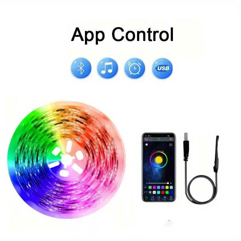 ตัวเลือกสินค้า ไฟ LED อัจฉริยะ ซิงค์เพลง 5V RGB ตกแต่งบ้าน งานปาร์ตี้