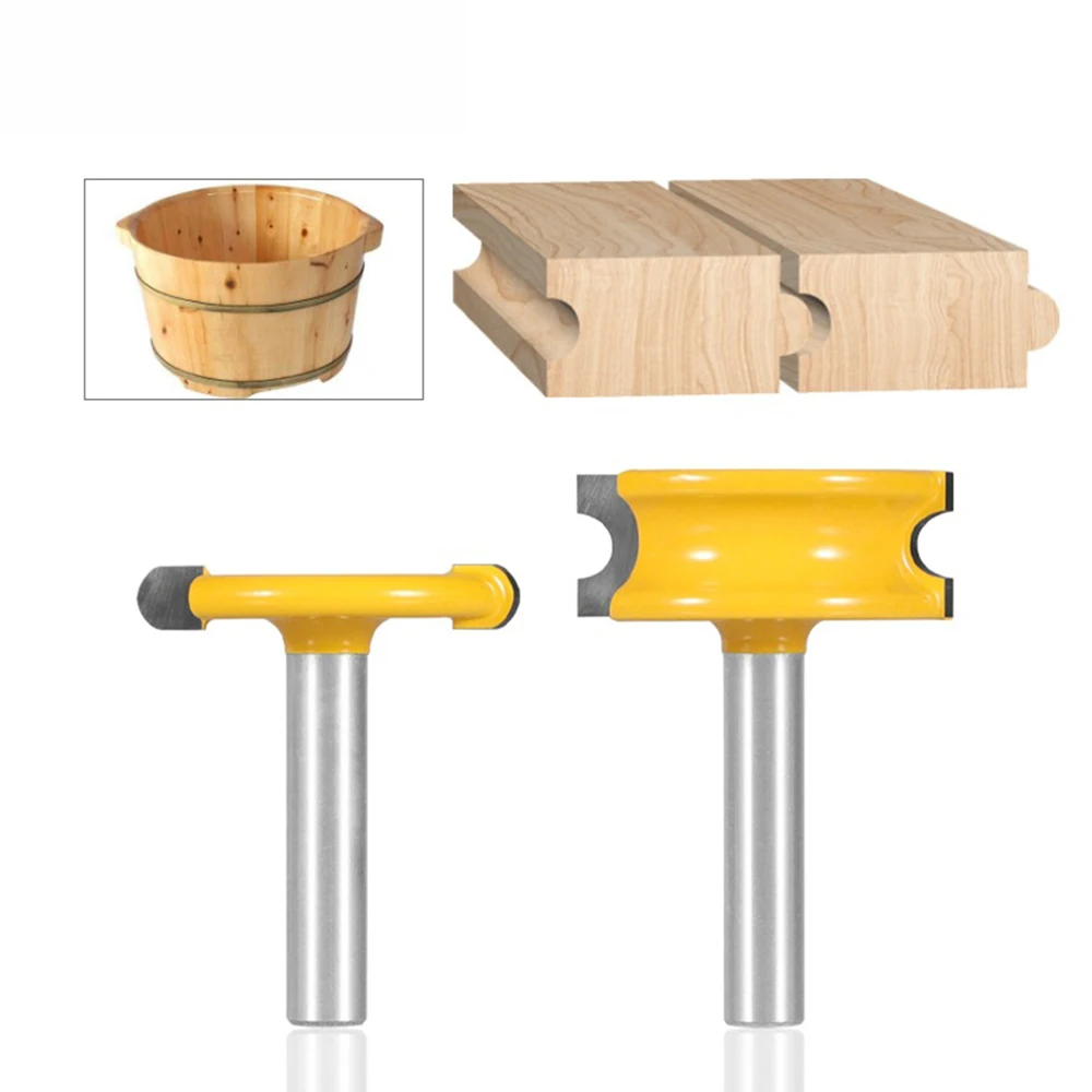2 pc 1/4" Shank 1/4" Diameter Flute and Bead Router Bit Set wood cutter