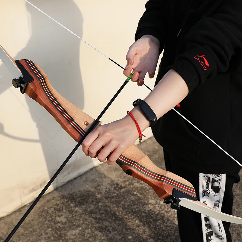 57 Inch Recurve Bow 30lbs / 40lbs Archery Right Left Hand Hunting Bow Long Bow