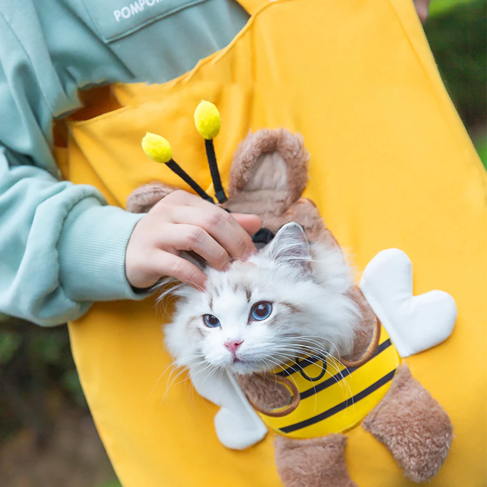 

New Design Pets Carrier Bag Bee Rabbit Bear Cosplay Cats Pack Shoulder Handle Transport Out Head Basket For Puppy