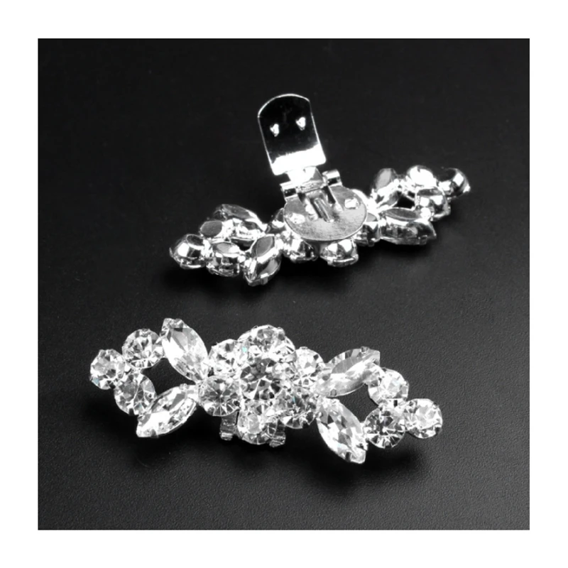 

2Pcs Of 1 Pack for Rhinestone Shoes Buckle Fashion Elegant Shoe Clips For Decora