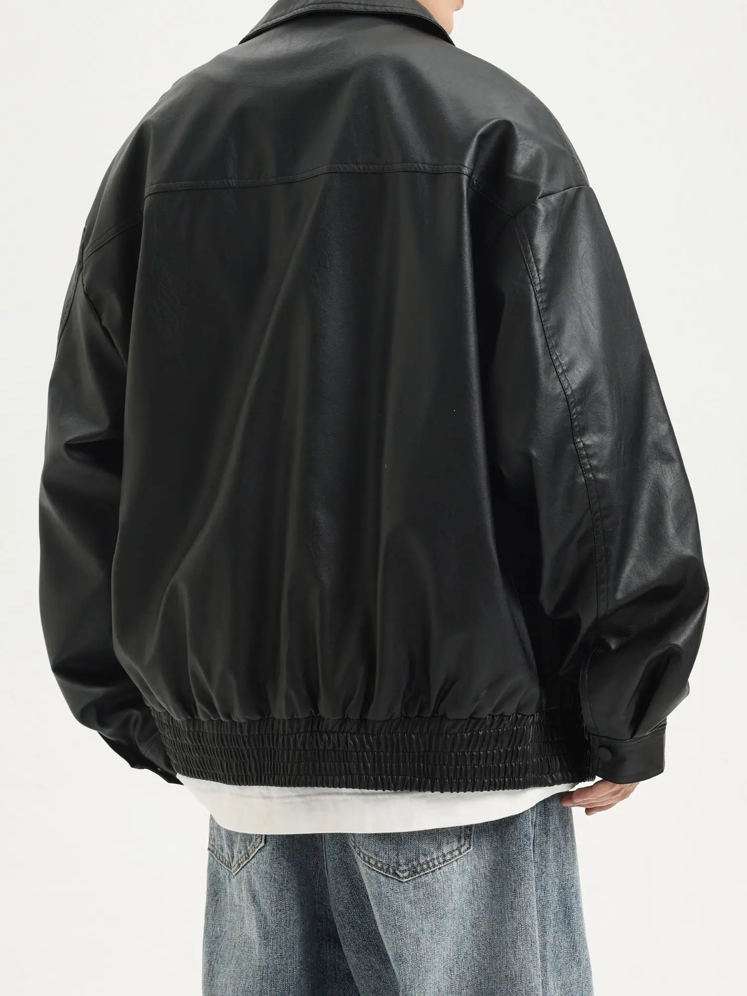 MENS CASUAL OUTDOOR PU LEATHER WATERPROOF  WINDPROOF  JACKET FOR SPRING AUTUMN 2