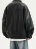 MENS CASUAL OUTDOOR PU LEATHER WATERPROOF  WINDPROOF  JACKET FOR SPRING AUTUMN 2