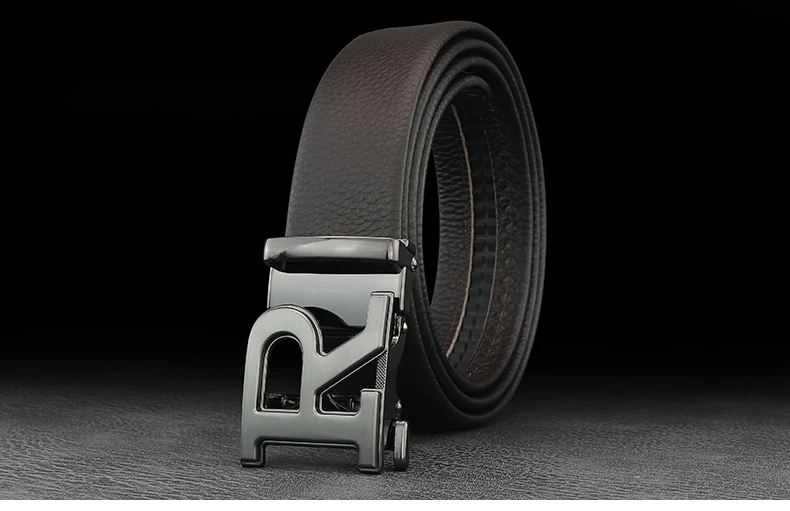 Luxury designer belts men R letter Automatic Buckle high quality grain leather fashion young men brand cintos masculinosZ276