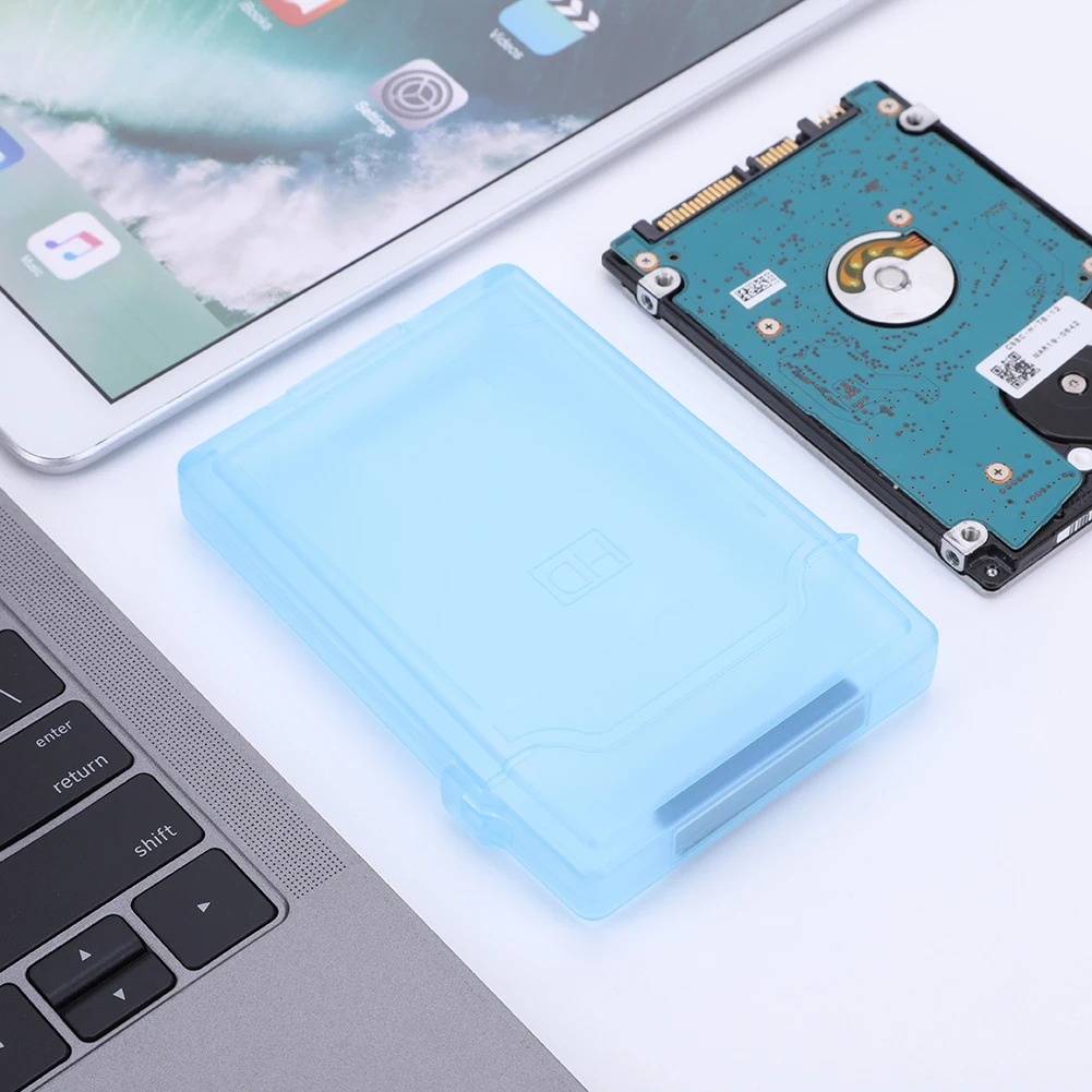 2.5 Inch Hard Drive Storage Case Plastic 2.5 in HDD SSD Protective Case Shockproof Anti-static SSD Hard Disk Protector Dustproof hard disk case
