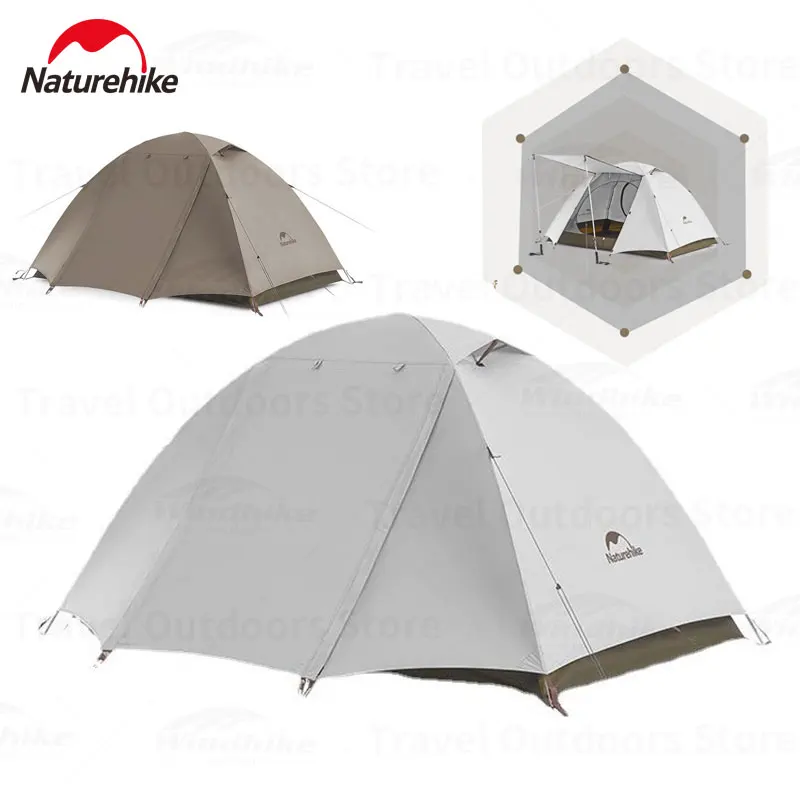 Naturehike Outdoor 2-3 Persone Tenda Da Trekking Portatile Ultraleggera Tenda Da Campeggio All'Aperto Tenda Da Viaggio Impermeabile Glamping Portatile