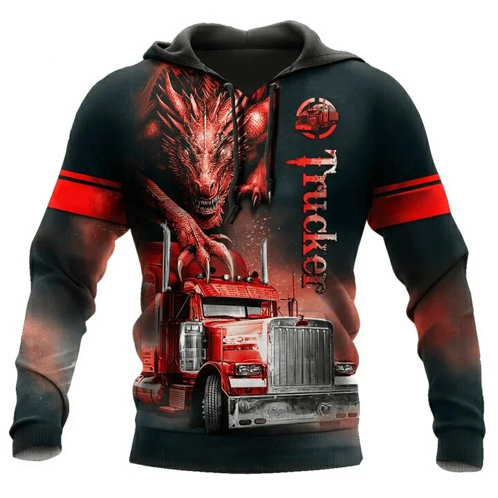 thumbnail image 1 of Nueva sudadera con capucha para hombre con estampado 3D de camión resistente, moda urbana, holgada, de gran tamaño, sudadera con capucha informal para otoño e invierno, 1 of 5