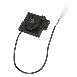 Electric Motorcycle Scooter Accelerator Unit with Cable Line - Complete Set (Black)