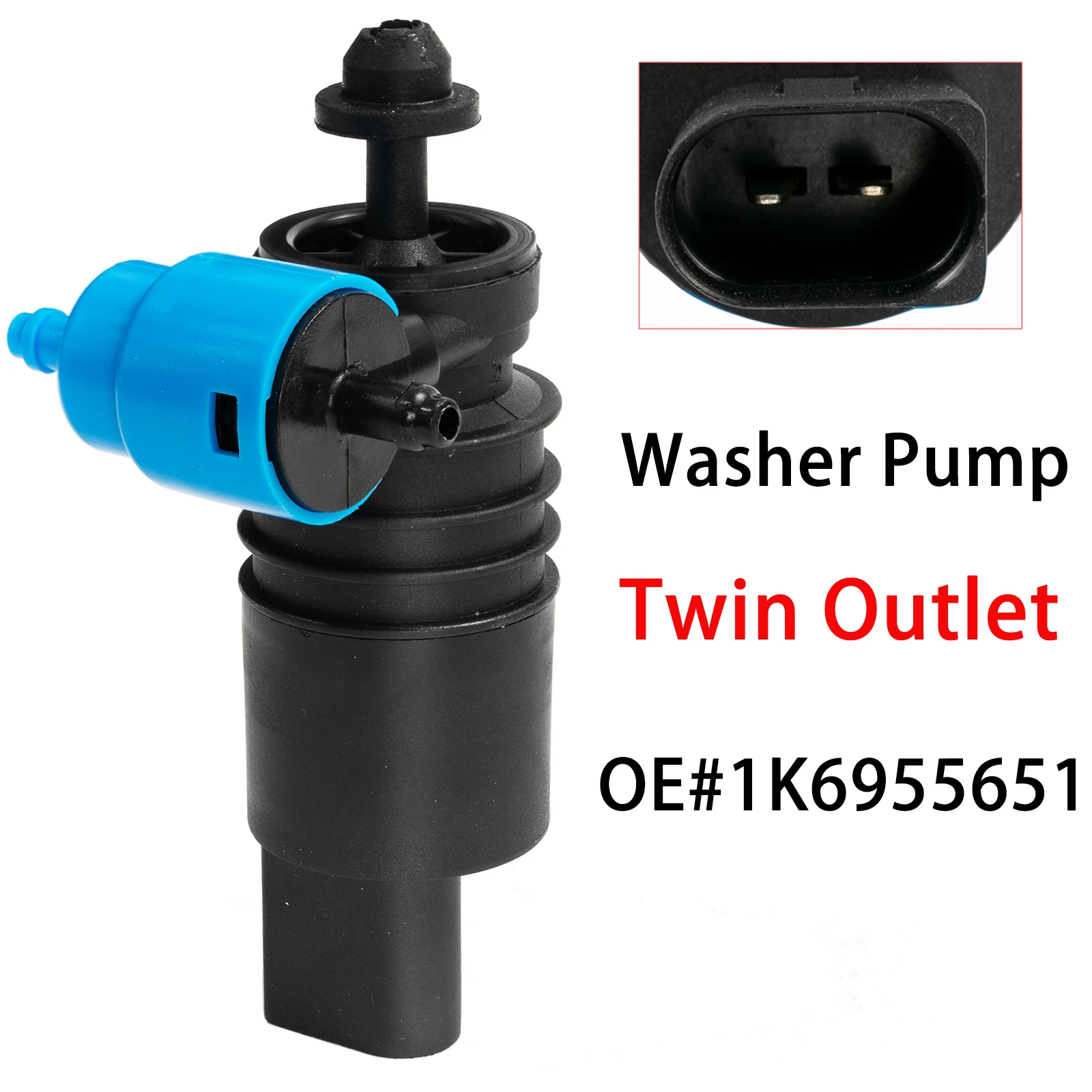 Xukey Front & Rear Windscreen Washer Pump Motor Wiper Twin Outlet Water Cleaning Part For Mitsubishi Dodge Seat Mecedes Benz