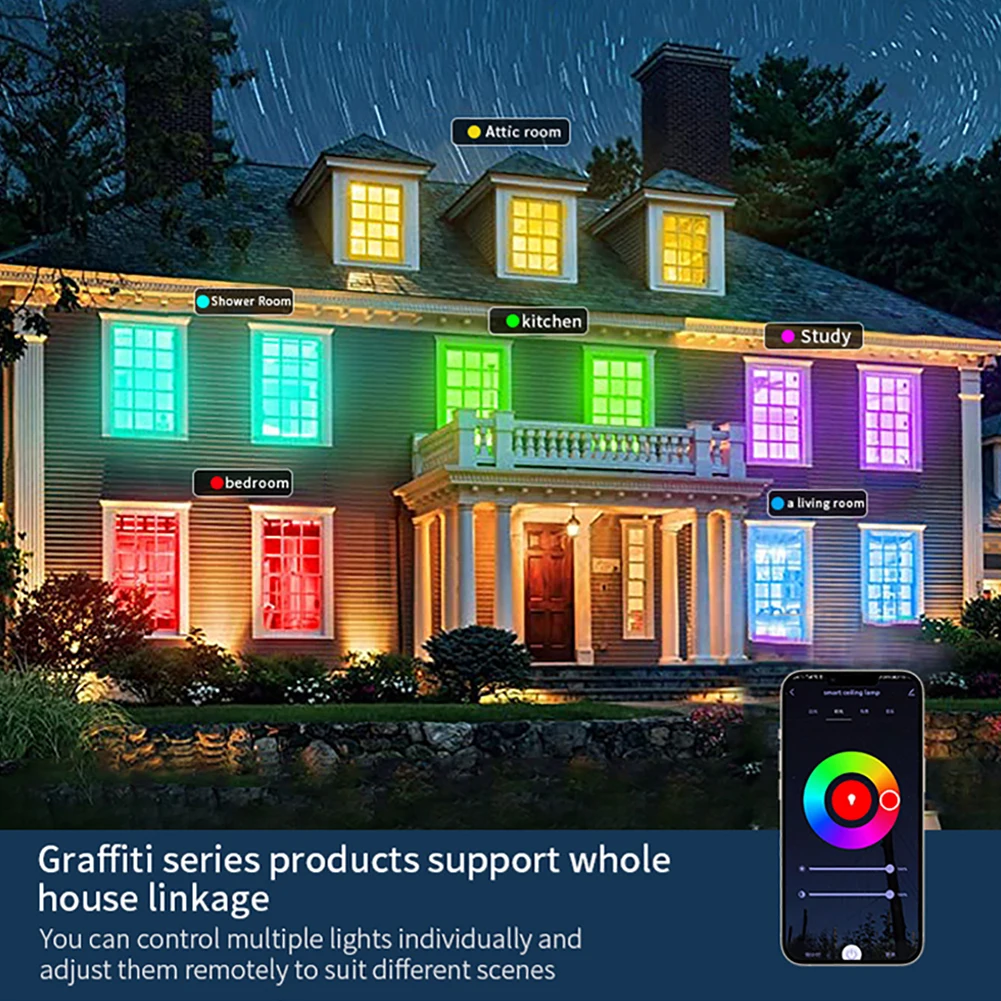 TUYA RGB 투광 조명 스마트 앱 음성 제어 RGBCW CCT 2700-6500K, 30W, 220V, 110V AC, 정원 파티 야외 조명