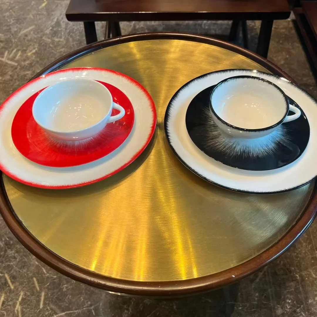 

Dark Art Dining Plate Set of Three Ceramic 1 Plate 1 Plate 1 Cup One Color Glaze