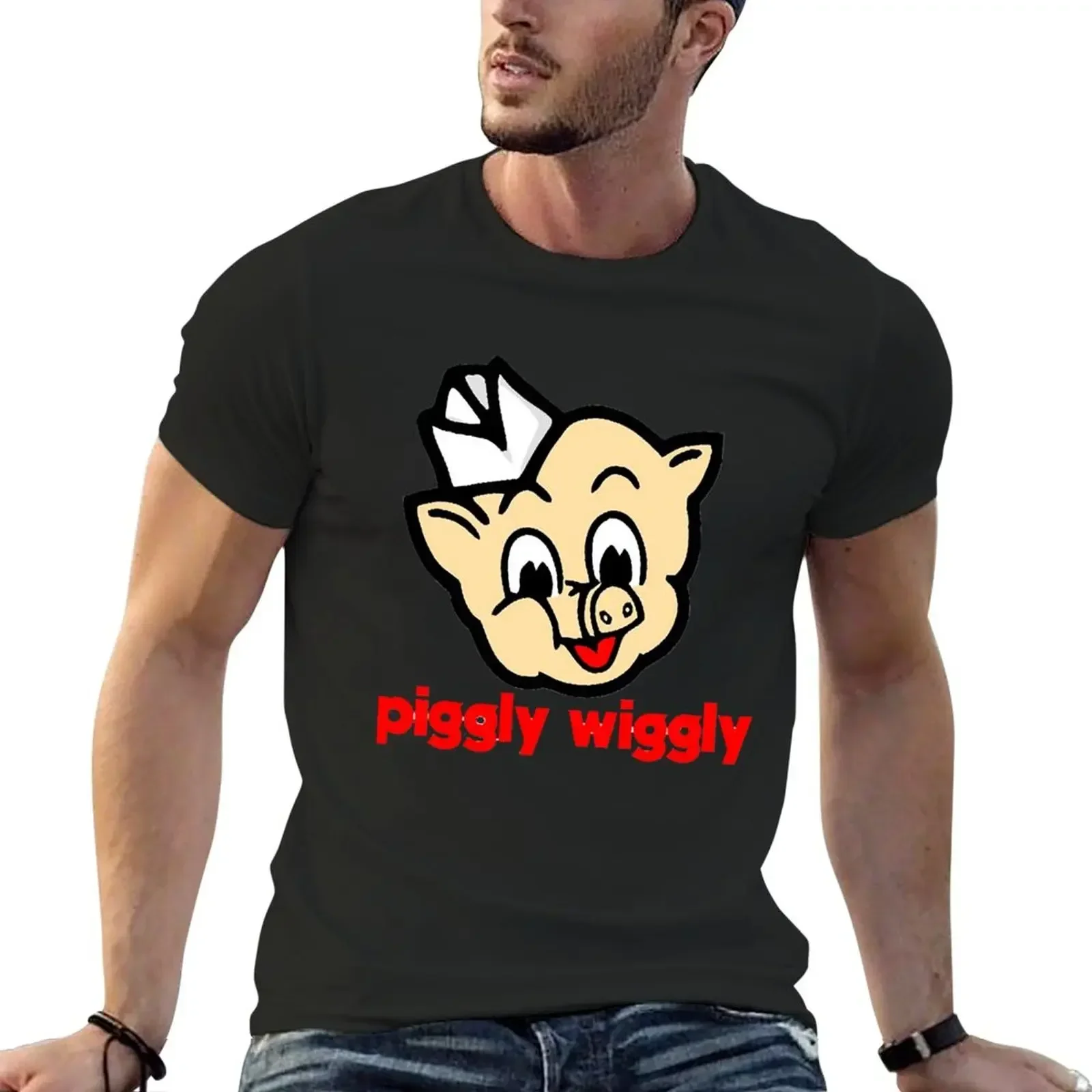 

Piggly Wiggly Classic T-Shirt Blouse heavyweights plain black t shirts men