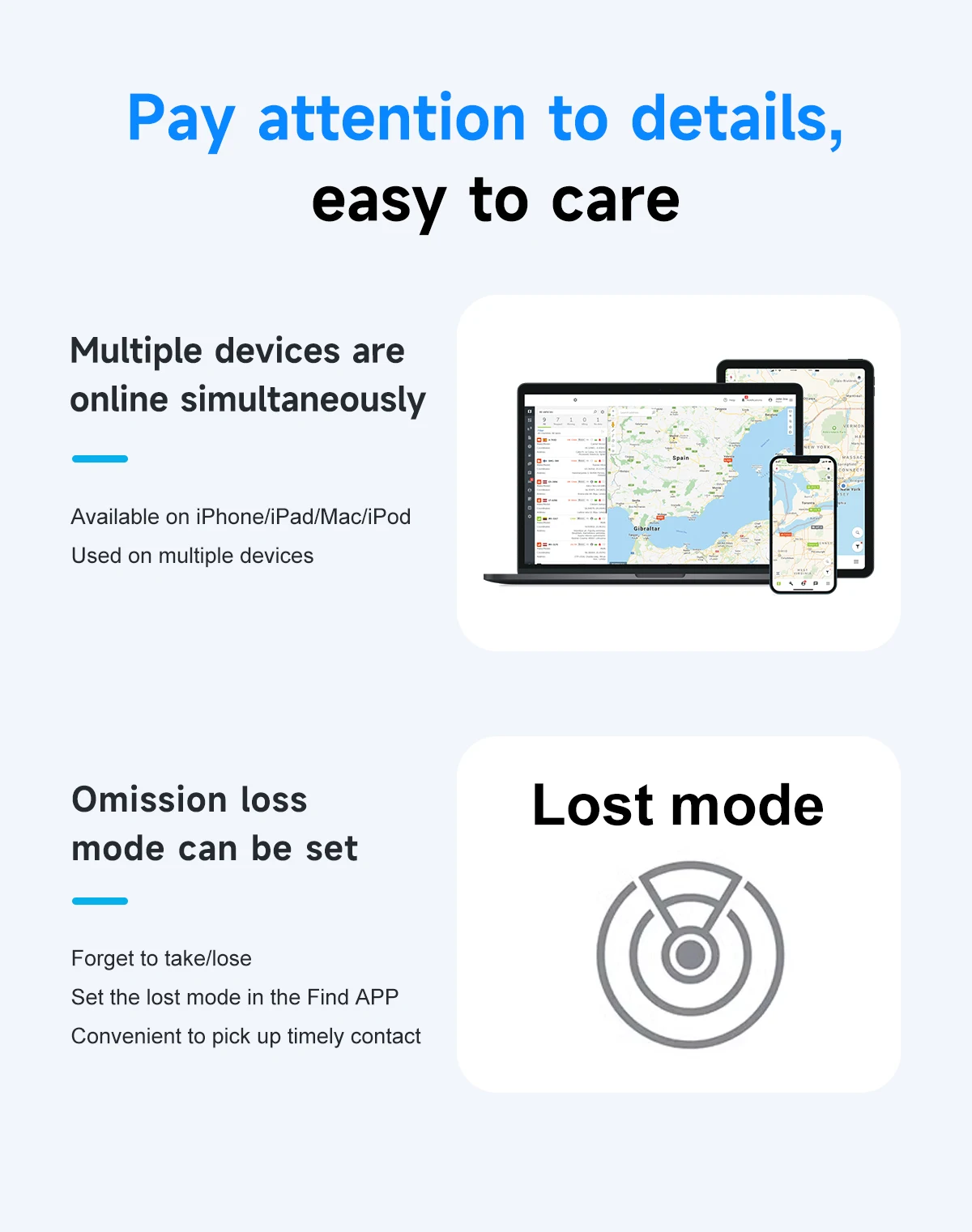 Smart GPS Tracker Work With Apple Find My Anti-lost Device Bluetooth Smart Tag Pets Kids Key Finder Wallet Car Locator