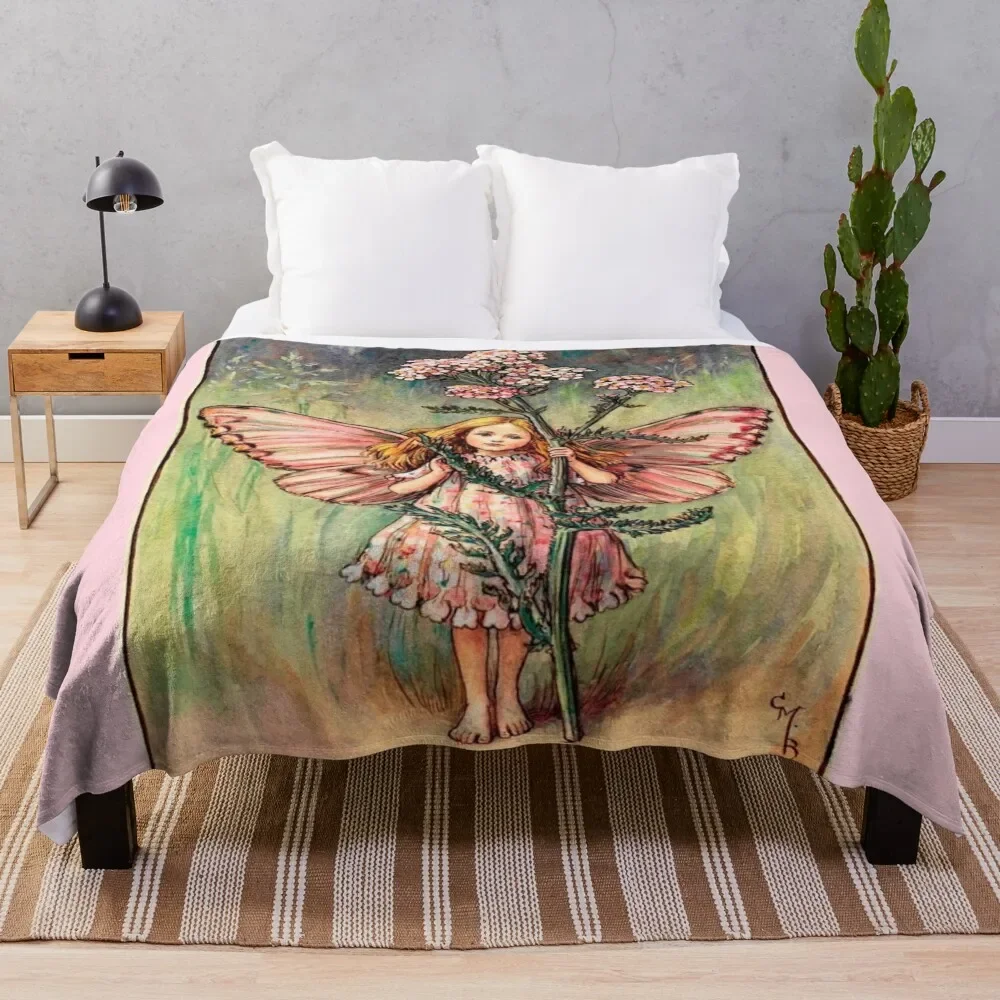 

The Yarrow Fairy Vintage illustration Throw Blanket Personalized Gift Furry Blankets