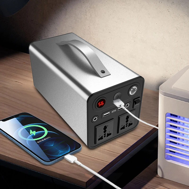 YYHC-Portable 300W Lithium Ion Power Bank Solar Generator for Home Backup and Camping with EU Charger for Car AC Fast Charging U