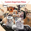 Customized 3D Pet Dog Cat Pillow,Custom Dogs Cats Animal Shape Pillows,Personalized Animals Face Head Photo Portrait Pillow 2