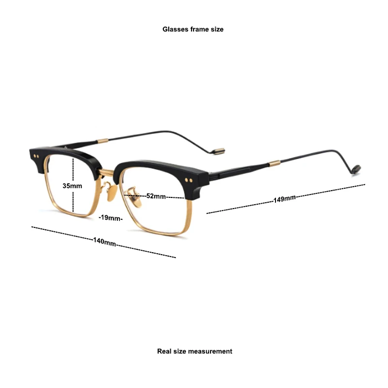 brand Designer Optical Glasses Frame Men Women Retro square Myopia Eyewear Titanium Round spectacle Prescription Eyeglasses New