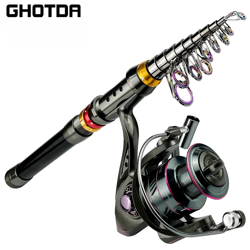 1.8-3.6m Carbon Fiber Spinning Fishing Rod 13BB Reel Combo