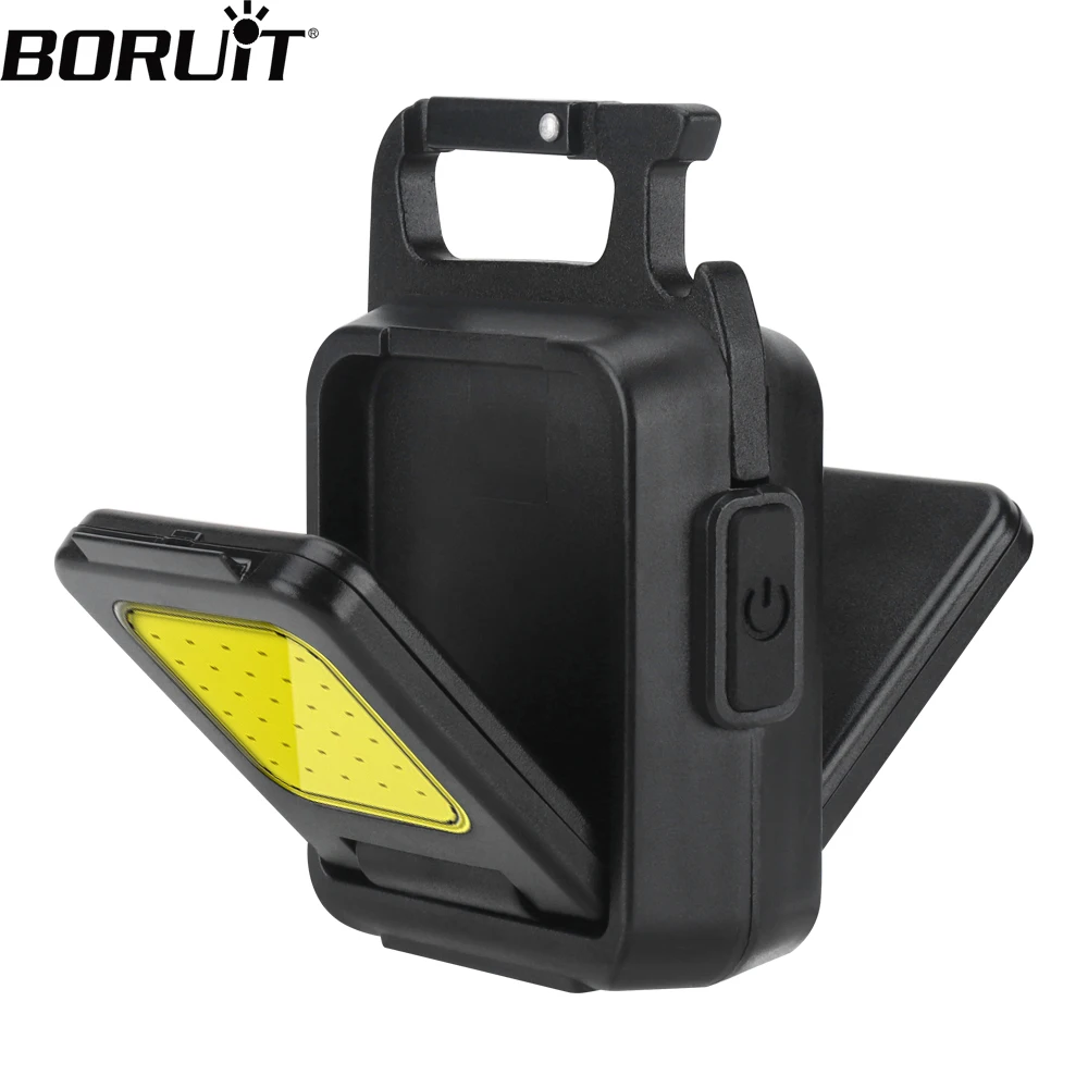 

Multifunctional Mini Keychain LED Flashlight Type-C Rechargeable Work Light with Magnet Outdoor Camping Pocket Lamp Corkscrew