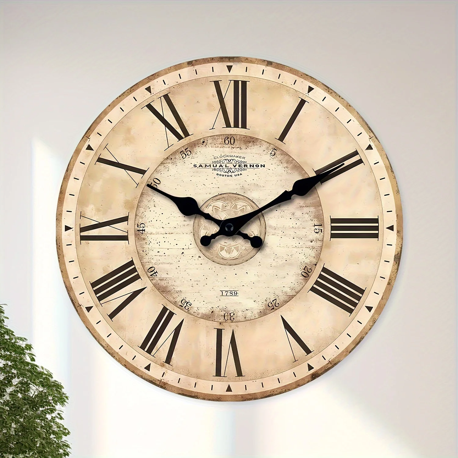 Wooden Roman Numeral Clock 1
