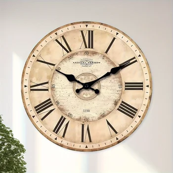 Wooden Roman Numeral Clock 1