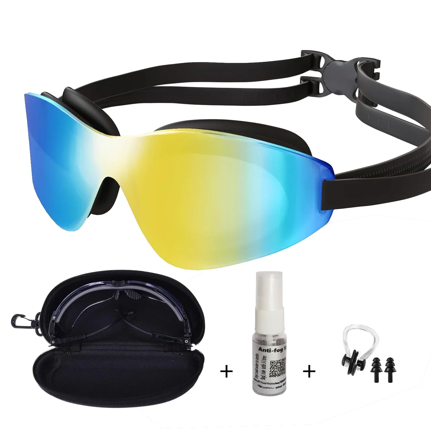 Rimless Polarized Swimming Goggles with Case,antifog Spray Swim Glasses, for Adult Men Women Youth 2