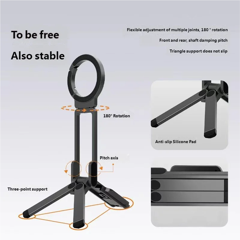 Magnetic Foldable Phone Tripod Stand