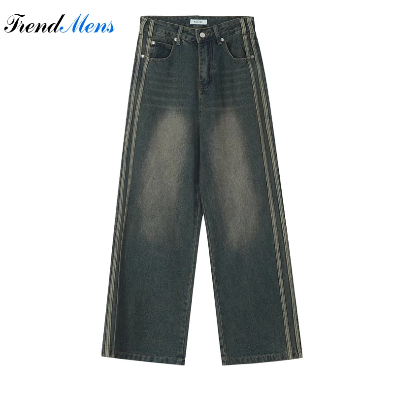 

Men Jeans Casual Baggy Pants Straight-leg Pure Color Trousers Pantalon Homme Men's Clothing Y2k Top Streetwear Youthful Vitality