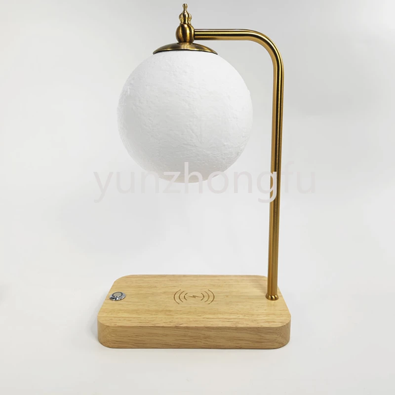 

Вращающаяся настольная лампа со звездой и Луной и беспроводной зарядкой, прикроватная лампа для спальни