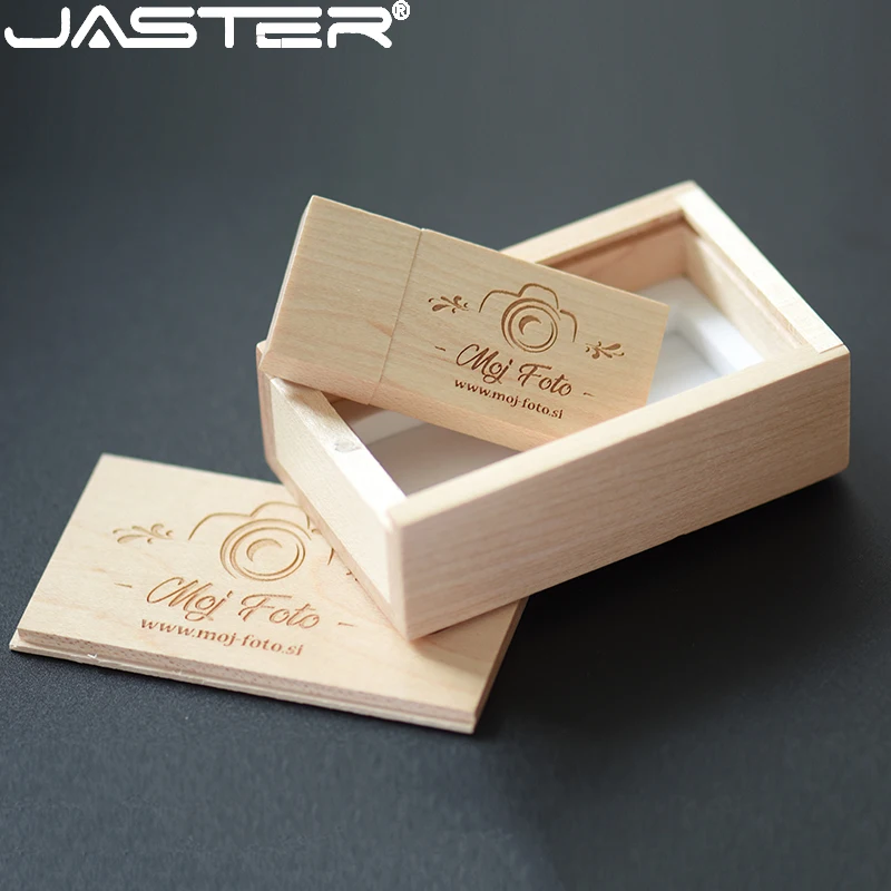 Lot Usb Flash Drive 128gb Caixa de Madeira Pen Drive 64gb Livre Logotipo Personalizado Presente de Casamento Criativo Memory Stick 32gb Pendrive 16gb 10 Pcs - Imagem 6