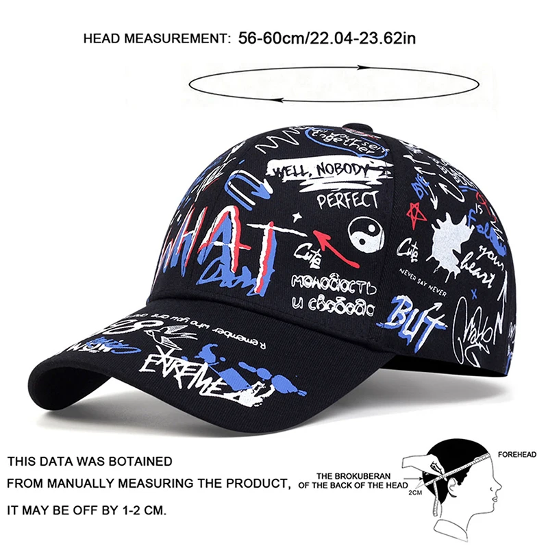 Unisex Adjustable Letter Print Snapback Hat - Casual Outdoor Baseball Cap with Sunscreen Protection