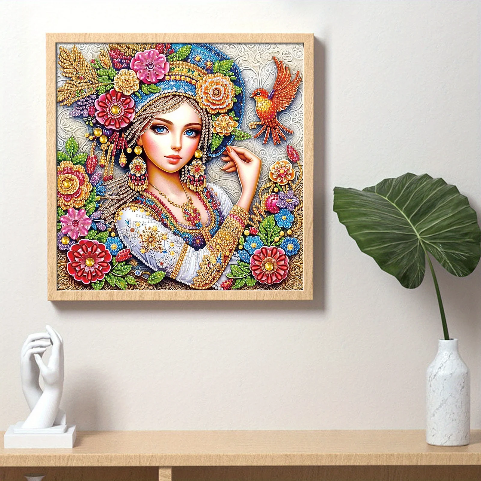 DIY Flowers and Girl 5D Special Shape Diamond Art Kits Beginners Diamond Art Painting Kits Home Wall Decoration Gift diamond painting diamond painting accessories