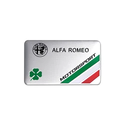 Aluminum Clover Body Decor Sticker - Italian Style Emblem - 1PC (For Alfa Romeo)