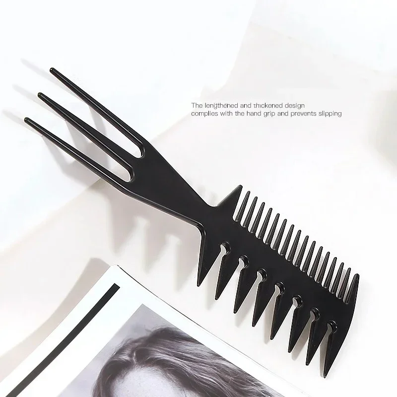 Combs Fish Bone Shape Double Side Professional Tooth Hair Brush Barber Hair Dyeing Cutting Coloring Brush Man Hairstyling Tool
