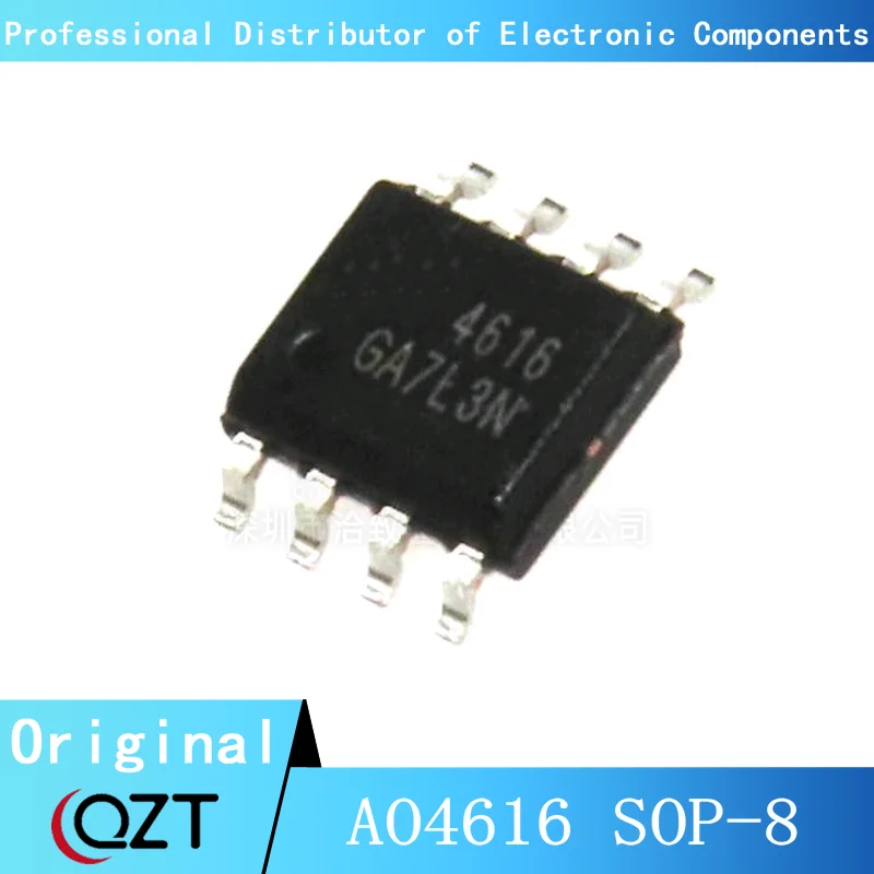 10pcs/lot AO4616 SOP 4616 7A 30V SOP-8 chip New spot 10pcs lot sp706en l tr sop 8 sp706en mcu monitoring chip low power microprocessor