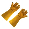 Cowhide Flame-retardant Welding Work Gloves Heat-proof Metal Welding Protector Yellow Gloves Soldering Welding Gloves Tools 4